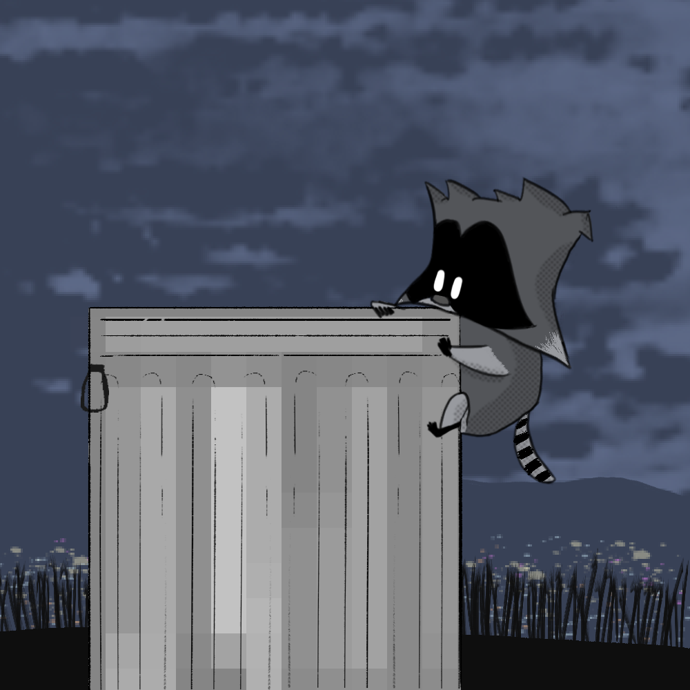 Rubin Trashcan Cartoon